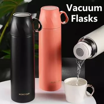 500mL Water Bottle Creative Business Portable Insulation Cup Outdoor Sports Cup Large Capacity Gift Stainless Steel Warm Mugs 500ml
