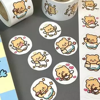 500Patch/Roll Butter Bear наклейка для ноутбука, телефона, стакана для воды, мобильного скрапбукинга, украшения своими руками, ремесла