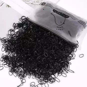 500pcs Black Transparent Disposable Rubber Hair Bands for Girls Kids Ponytail Holder Headbands Children s Hair Accessories