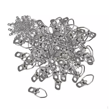 500 шт. D-образные кольца для подвешивания картин, металлические крючки с одним отверстием для подвешивания