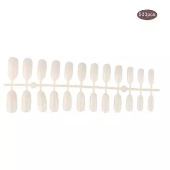 500pcs Fake Nail Tips Artificial Full Cover Manicure False Nail Tips Nail Art AccessoryNatural