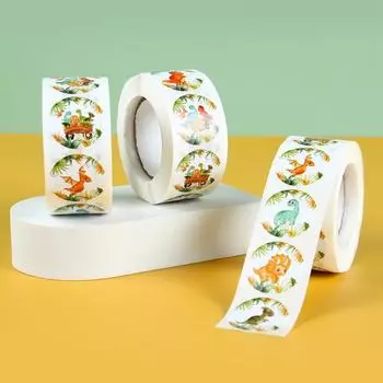 500pcs Jungle Animal Sealing Stickers Candy Bags Box Sticker Happy Birthday Party Decorations Gifts Bag Labels Stationery Sticke