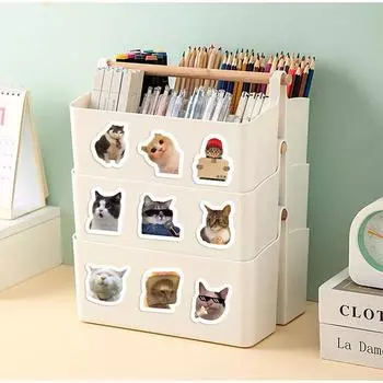 500pcs/roll Funny Cats MEME Cartoon Graffiti Stickers Phone Guitar Laptop Notebook Suitcase Waterproof Sticker Kids for DIY Toy