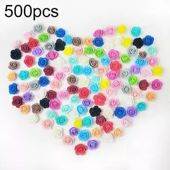 500шт 3,5 см искусственный цветок пены роза для DIY кукла венок головной убор декор