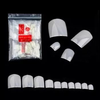 500шт акриловые накладные искусственные ногти на ногах для дизайна ногтей Декор естественный цвет