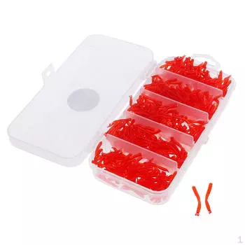 500шт Мягкая приманка Черви Приманки для рыбалки форель 2см