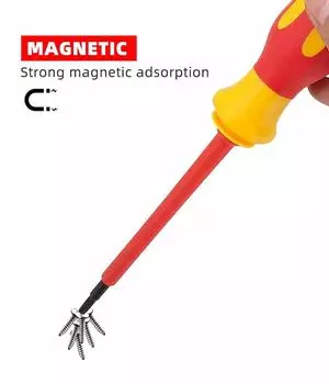 500V Insulated Electrician Screwdriver High Hardness Set Household Magnetic Cross Word Shaped Plum Blossom Hexagonal Screwdriver