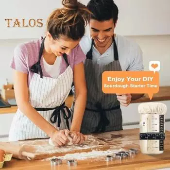 501-800 мл домашний ферментер с термометром. Банка для брожения на закваске. Прозрачная герметичная герметичная широкая горловина с крышкой и лопаточкой для хлеба на закваске. Sets