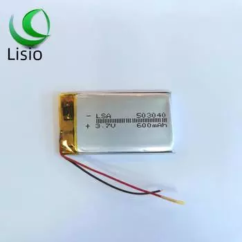 503040 Полимерно-литиевая батарея 600 мАч 3,7 В для автомобильного регистратора, Bluetooth-динамика, светодиодной подсветки 503040