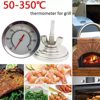 50350 Термометр для барбекю Зонд Термометр для гриля Прочный Термометр для духовки Яма для гриля серебряный