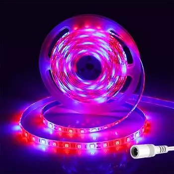 5050 светодиодный красный, синий SMD светильник для выращивания растений, 12 В, полный спектр света, 5 м, светодиодный фитолампа, уличные комнатные растения, лампы для выращивания цветов 5M 3R+1B