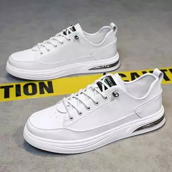 5055 Весна 2025 Универсальные модные дышащие маленькие белые туфли Tide Shoes Мужские повседневные туфли для сноуборда 39 белый