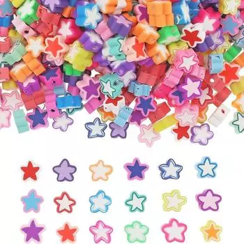 50/100/200 полимерный клей, свободные бусины в форме Сатурна, симпатичные разноцветные бусины, заколки для волос своими руками, ожерелья, браслеты, серьги-украшения 50pcs