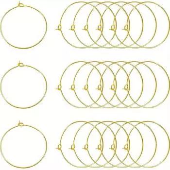 50/100/200 шт. держатель для сережек из сплава, кольцо-подвеска из бокала для вина, открытые серьги 25 мм, кольцо из бисера, любимец вечеринок 50pcs серый