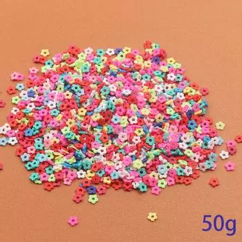 50/100/200 шт. глиняный материал, цветок, бусины, декоративные, интервал между бусинами, бусины из глины 6 мм, сочетание бусин и бусин, серьги «сделай сам», ожерелье 50g