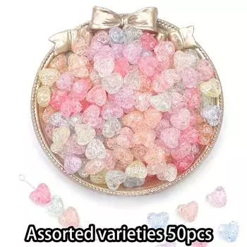 50/100/200 шт. Макарон цветной акриловый персиковый в форме взрывающегося цветка бусины трещины разбросанные бусины сладкие DIY украшения ручной работы браслет аксессуар материал 50pcs
