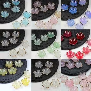 50/100/200 шт. Новый китайский стиль мода многоцветный смешанный акриловый трехмерный вишневый цвет DIY браслет ожерелье серьги брелок на лодыжку Random Color 50pcs