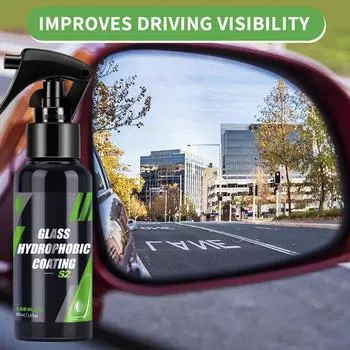 50/100/300 мл. Покрытие против дождя. Гидрофобное покрытие для автомобильного стекла. Жидкий керамический спрей. Покрытие для лобового стекла и зеркал. Детализация автомобиля.