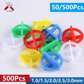 50/100/500 шт. распорки для керамогранитной плитки, зажимы, клинья, керамическая система выравнивания, система выравнивания зазоров для напольной и настенной плитки, строительные инструменты 50Pcs