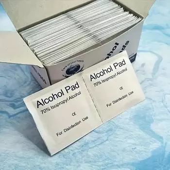 50/100 шт. 75% спиртовая дезинфекционная хлопковая простыня, одноразовая дезинфекционная салфетка для очистки экрана мобильного телефона, стерилизации ушных отверстий, пропитанная спиртом 50PCS