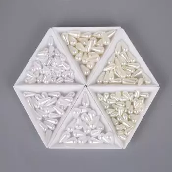 50-100 шт. ABS искусственный жемчуг акриловые рисовые бусины с двумя отверстиями для изготовления модных ювелирных изделий DIY ожерелье браслет 6x10mm 100pcs