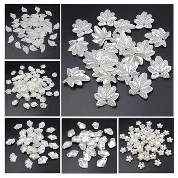 50/100 шт. ABS искусственный жемчуг цветок держатель для листьев модный держатель для цветов бусины DIY ювелирные аксессуары ожерелье браслет материалы для изготовления Style 6 / 50pcs