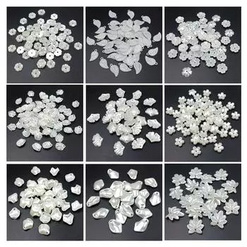50/100 шт. ABS искусственный жемчуг цветок держатель для листьев модный держатель для цветов бусины DIY ювелирные аксессуары ожерелье браслет материалы для изготовления Style 6 / 50pcs