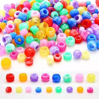 50/100 шт. акриловые двойные цветные бусины-ведра для ожерелья, браслета, изготовления ювелирных изделий своими руками 8x11mm 50pcs синий