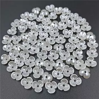 50/100 шт. белый ABS искусственный жемчуг цветок лепесток листья бусины аксессуары изготовление для DIY ожерелье браслет серьги подвески ювелирные аксессуары 6