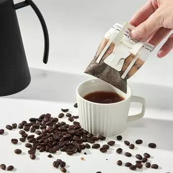 50/100 шт. бумажные пакеты с фильтром для кофе, одноразовые капельные кофейные пакеты с ручкой, подвесные аксессуары для кофе для эспрессо, чайный инструмент Official Authentic