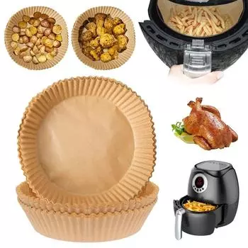 50/100 шт. бумажный лоток для фритюрницы, аксессуары для фритюрницы, противень для выпечки, силиконовое масло, противень для духовки, одноразовая бумажная подкладка