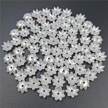 50/100 шт. для изготовления ювелирных изделий своими руками аксессуары белый лепесток акрил АБС искусственный жемчуг листья бусины подвески ожерелье браслет серьги материал ручной работы 6