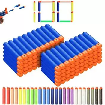 50-100 шт. для пуль, мягкая полая головка из ЭВА, 7,2 см, запасные пули, дротики для игрушечного пистолета, аксессуары для бластеров Nonporous Blue 50pcs