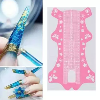 50/100 шт., достаточное количество четких принтов для ногтей, цветочная форма, удлиненное количество, толстые наращивание ногтей своими руками 100pcs