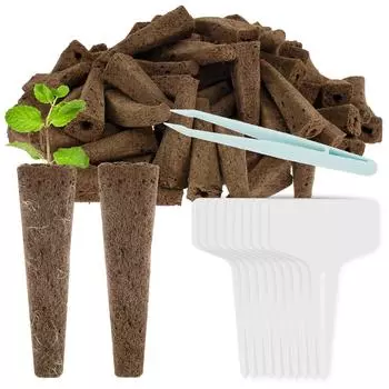 50/100 шт. губки для выращивания семян, набор гидропонных стручков с этикетками для растений, сменные удобрения для корней, садовых растений, выращивание, посадка