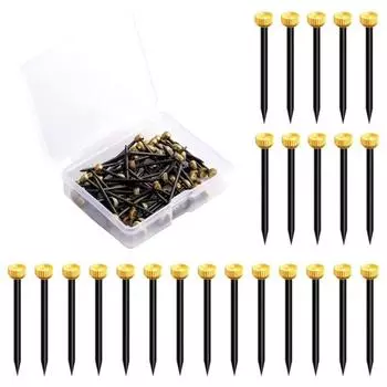 50/100 шт. гвоздей для подвешивания картин с ящиком для хранения, нержавеющие, устойчивые к коррозии, легко устанавливаемые настенные гвозди, набор гвоздей для дерева 50pcs