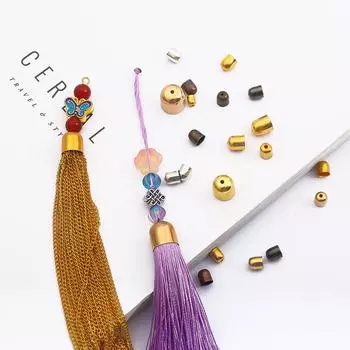 50/100 шт., кожаный шнур, пряжка для браслета, наконечник, колпачки с кисточками, обжимные колпачки для бисера, принадлежности для изготовления ювелирных изделий своими руками 45mm 1.2mm 100pcs