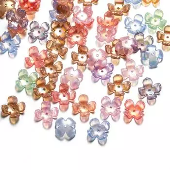 50/100 шт. красочные акриловые цветочные бусины, подвеска из бисера для серег «сделай сам», ожерелья, аксессуаров для изготовления ювелирных изделий, поставки 50Pcs