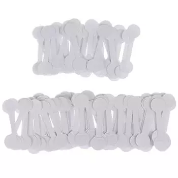 50/100 шт. круглые пустые ценники, ожерелье, кольца, ювелирные этикетки, бумажные наклейки 100PCS