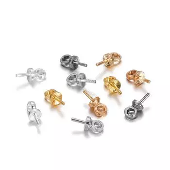50-100 шт./лот, металлические подвески, винты, поручни для глаз, бусины, заглушки, застежки, булавки, разъемы для DIY, кулоны, аксессуары для изготовления ювелирных изделий 3mm x 100Pcs