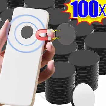 50-100 шт. Магнитные наклейки, самоклеящиеся круглые мягкие магнитные листы с резиновой основой, обучающие наклейки для школьной доски, украшения для поделок своими руками Round 20mm*2mm-50pcs
