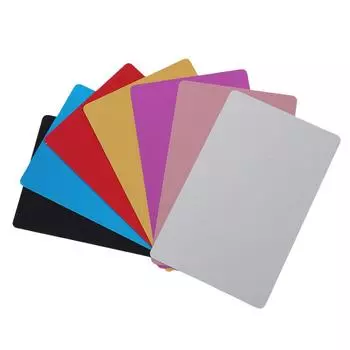 50/100 шт. металлические визитные карточки из алюминиевого сплава заготовки для отладки клиентов лазерная гравировка DIY подарочные карты 7 цветов по желанию красный