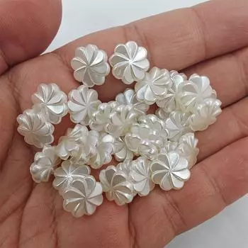50/100 шт. модные перфорированные цветочные украшения, аксессуары, трехмерные бусины из искусственного жемчуга ABS, ожерелье, браслет, ручная работа Style 4 / 50pcs
