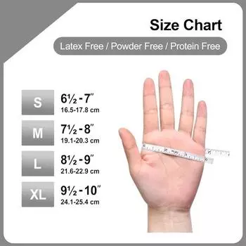 50/100 шт одноразовые белые нитриловые перчатки для кухни, маникюра, парикмахерских татуировок, водонепроницаемые бытовые чистящие средства S