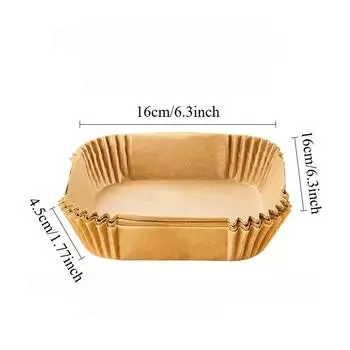 50/100 шт. одноразовые бумажные формочки для фритюрницы, антипригарная квадратная бумага для выпечки, фритюрница, микроволновая печь, барбекю, кухонные принадлежности