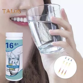 50/100 шт. полоски для тестирования воды. Набор для тестирования питьевой воды 16-в-1. Простая в использовании домашняя бумага для тестирования для колодца. 50pcs