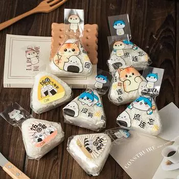 50/100 шт. японский треугольный рисовый шарик одноразовая упаковка мешок нори онигири суши мешок форма для приготовления суши аксессуары для бэнто A 50PCS