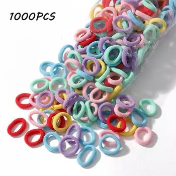 50/100 шт. Разноцветные базовые нейлоновые эластичные резинки для волос для девочек, для фиксации хвостика, резинки-скранчи, детские модные аксессуары для волос 50PCS