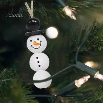 50/100 шт. Рождественский снеговик деревянные бусины сверхмощные DIY ремесло браслет ручной работы ожерелье изготовление ювелирных изделий мультяшный снеговик свободные бусы комплект 50pcs