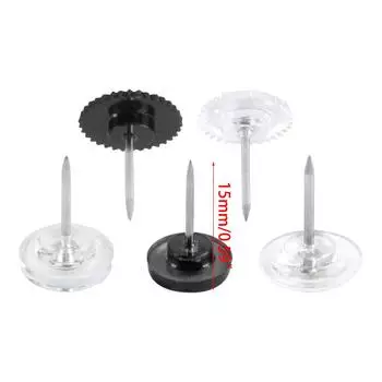 50/100 шт. Шестеренчатые кнопки, плоские кнопки для карт, прозрачные кнопки для пробковой доски, прозрачные швейные кнопки для шитья ткани I